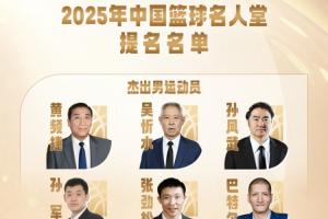 2025年中國籃球名人堂提名名單：孫軍/張勁松/巴特爾/隋菲菲在列