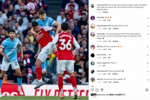 魯本-迪亞斯社媒：對(duì)沒(méi)能拿到3分非常失望，但為球隊(duì)今天表現(xiàn)驕傲