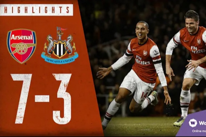 小老虎發(fā)威！12年英超，沃爾科特戴帽吉魯雙響 阿森納7-3大勝紐卡