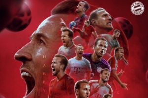 104場(chǎng)100球！拜仁發(fā)布凱恩百球海報(bào)：多么可怕的怪物，哈里 ??