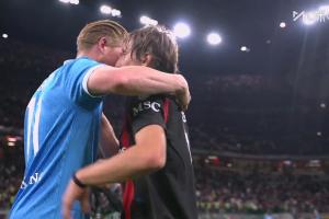 Respect！賽后德布勞內(nèi)與莫德里奇擁抱致意