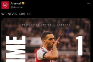 補(bǔ)時(shí)絕殺神劇情！阿森納社媒賽后激情宣告：我們永不放棄