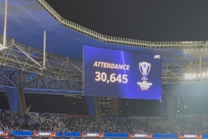 破3萬(wàn)，申花本場(chǎng)亞冠現(xiàn)場(chǎng)觀眾人數(shù)為30645人