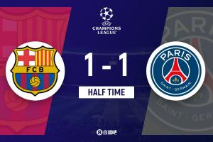 官方：50207名球迷入場觀戰(zhàn)巴薩vs巴黎