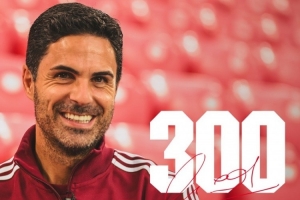 阿爾特塔迎來執(zhí)教槍手300場(chǎng)里程碑，阿森納曬海報(bào)：非凡的成就