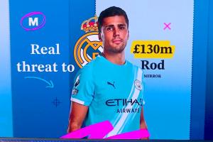 ??英媒小報(bào)：皇馬計(jì)劃“突襲”引進(jìn)羅德里，可能報(bào)價(jià)1.3億英鎊