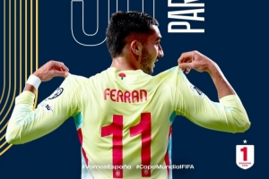 西班牙足協(xié)官方：為國家隊出戰(zhàn)50場，祝賀費蘭-托雷斯！