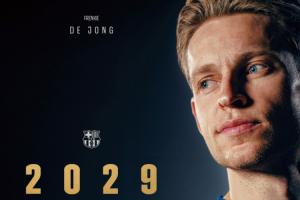 中場(chǎng)大將續(xù)約！官方：巴薩與德容續(xù)約至2029年，據(jù)悉解約金5億歐