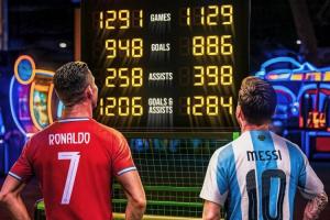 最偉大對決！433對比梅羅數(shù)據(jù)：C羅948球258助，梅西886球398助