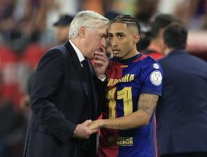 傷兵滿營(yíng)??阿斯：拉菲尼亞確定無(wú)緣國(guó)家德比，可能再缺陣1個(gè)月