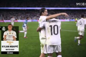 首開記錄+1次進(jìn)球被吹！姆巴佩當(dāng)選西班牙國(guó)家德比全場(chǎng)最佳球員