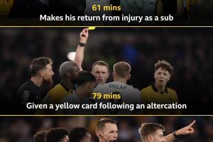 好消息：時(shí)隔兩個(gè)月登場(chǎng)！壞消息：登場(chǎng)25分鐘被罰下