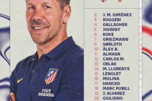 馬競主場對陣塞維利亞大名單：格列茲曼領(lǐng)銜，巴里奧斯缺席