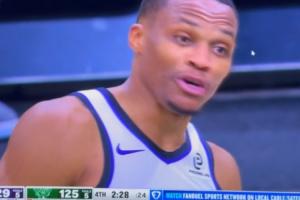 淚目！威少主動(dòng)示意防字母??隨后to五犯小薩：我不想你被罰下