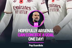 ???瓜帥：爭冠？希望阿森納有一天能丟一球吧，這可不容易