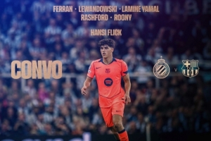 巴薩歐冠大名單：亞馬爾、拉什福德在列，佩德里缺席