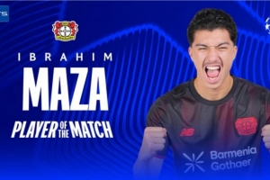 2次解圍+3次搶斷！馬扎當選勒沃庫森vs本菲卡全場最佳球員