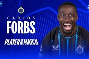 2球1助！博爾赫斯當(dāng)選布魯日3-3巴薩一役全場(chǎng)最佳球員