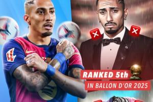 ??真不配？拉菲尼亞西甲最佳+歐冠金靴 金球第5&落選年度最佳陣