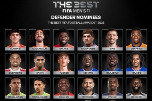 FIFA最佳陣容后衛(wèi)候選：范戴克、薩利巴、阿什拉夫在列