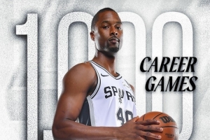 現(xiàn)役第16位！馬刺官方祝賀哈里森·巴恩斯達到1000場里程碑！