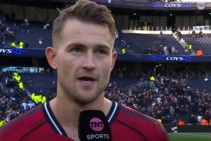 德里赫特：拿到1分很幸運(yùn)，但就表現(xiàn)而言我們應(yīng)該得到更多