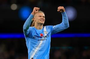 哈蘭德英超107場打進(jìn)98球，若今晚對陣?yán)锲蛛p響將打破希勒紀(jì)錄