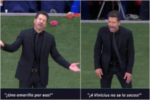 不滿曼薩諾對(duì)馬競(jìng)出黃牌！西蒙尼：你不敢對(duì)維尼修斯掏牌