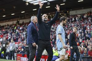 瓜帥：很自豪能與曼城一起達(dá)成里程碑，尤其是對(duì)陣?yán)锲忠饬x非凡