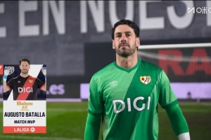 5次撲救全場(chǎng)最多！巴塔拉當(dāng)選巴列卡諾0-0皇馬一役全場(chǎng)最佳