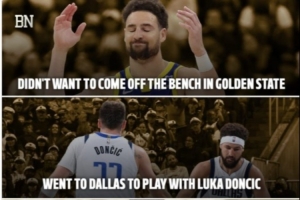 老將的無奈？克萊昔日拒當(dāng)勇士替補(bǔ) 兜兜轉(zhuǎn)轉(zhuǎn)還是回到了板凳席