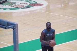 這手感可以??！杰倫-布朗三分訓(xùn)練12連中！