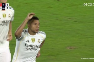 皇馬3-1領先萊萬特！姆巴佩造點，親自主罰勺子點球打進