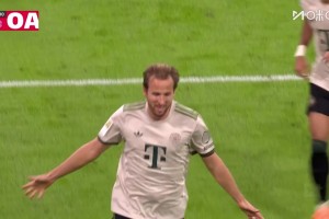 凱恩拜仁生涯100球！迪亞斯禁區(qū)內(nèi)突破分球，凱恩推射破門雙響！