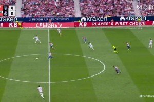 馬競5-2領先皇馬！巴爾韋德中場傳球失誤，格列茲曼單刀破門