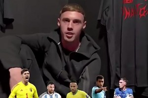 ??帕爾默選五人制陣容：褲襪、梅西、內(nèi)馬爾、拉維爾+自己