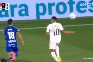 可惜了！羅德里戈送妙傳！姆巴佩單刀球打門被撲出！