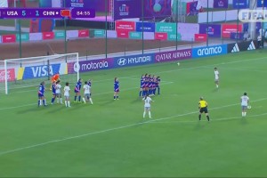 追回一球！曾屹婕任意球直接破門，中國女足仍然2-5落后美國女足