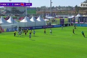 陳睿琳小角度破門！U17中國女足3-0領(lǐng)先厄瓜多爾