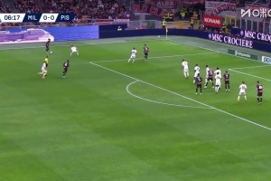 米蘭取得夢(mèng)幻開局！萊奧左路內(nèi)切遠(yuǎn)射破門！米蘭1-0領(lǐng)先比薩！