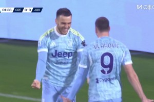 尤文夢幻開局！科斯蒂奇開場2分鐘閃擊得手！