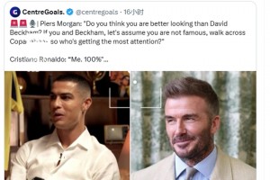 C羅比小貝帥？摩根：這可能會(huì)引發(fā)比C羅vs梅西之爭更大的全球辯論